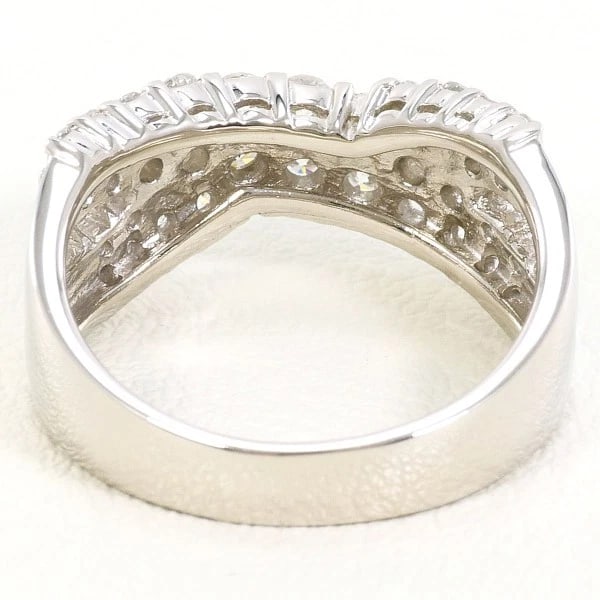 PLATINUM 900 RING DIAMOND - 4