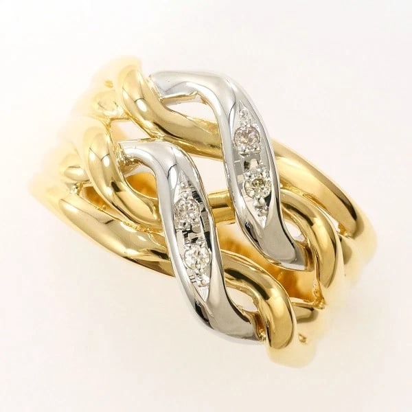 PLATINUM 900 18K YELLOW GOLD RING DIAMOND: Platinum 900 18K Yellow gold ring Diamond Brand: N/A Type: Ring Material: Platinum PT900 K18 Yellow gold Main Stone/Creation Natural Color: Yellow gold Size: 6.5 US Accessories: None
