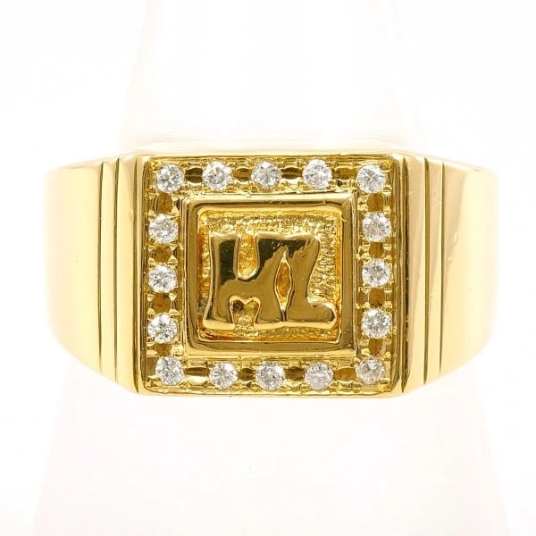 18K YELLOW GOLD RING DIAMOND (1 of 2)