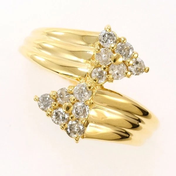 18K YELLOW GOLD RING DIAMOND (1 of 3)