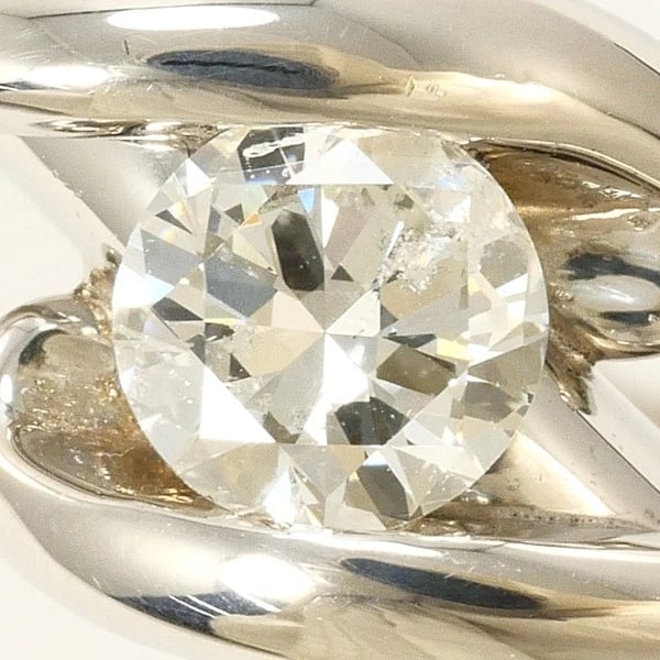 PLATINUM 900 RING DIAMOND - 2