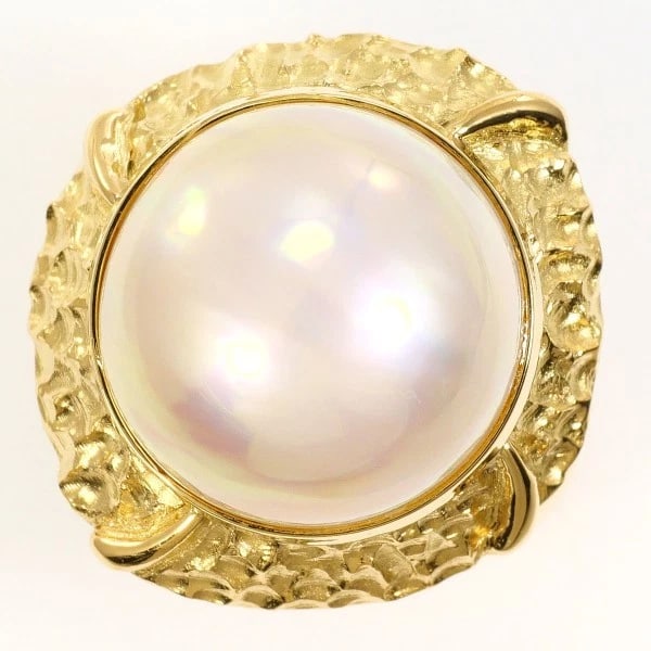 18K YELLOW GOLD RING HALFPEARL: 18K Yellow gold ring halfPearl Brand: N/A Type: Ring Material: 18K Yellow Gold Color: Yellow Gold Size: 6.5 US size Accessories: None Accessories Notice: When purchasing pre-owned goods, p