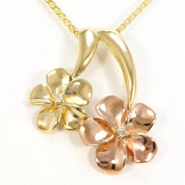 JEWELRY 14K YELLOW GOLD PINK GOLD NECKLACE DIAMOND (1 of 2)
