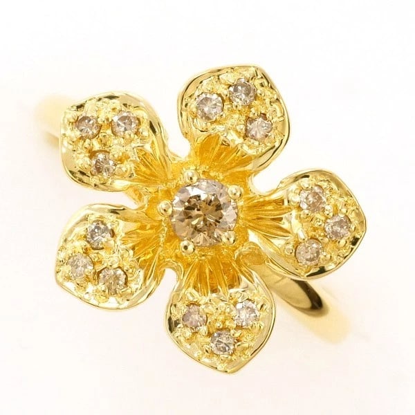 18K YELLOW GOLD RING BROWNDIAMOND: 18K Yellow gold ring BrownDiamond Brand: N/A Type: Ring Material: 18K Yellow Gold Main Stone/Creation Natural Color: Yellow Gold Size: 4-4.5 US size Accessories: None Accessories Notice: When
