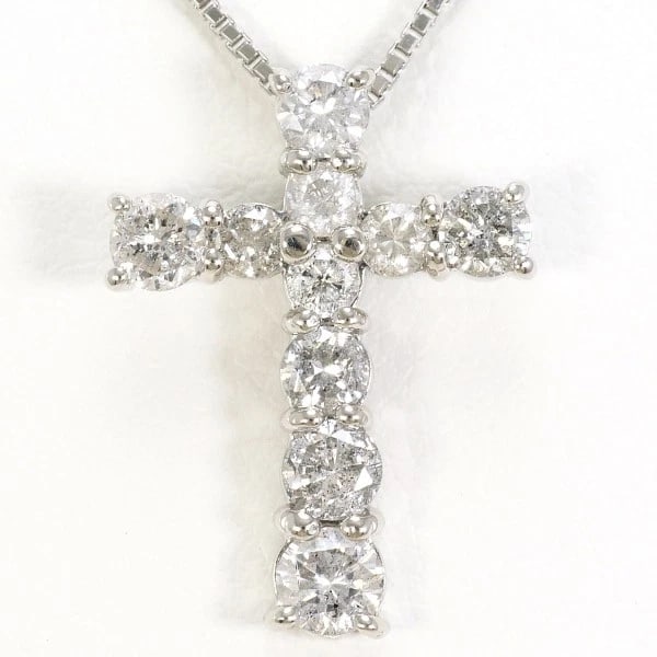 JEWELRY PLATINUM 900 850 NECKLACE DIAMOND: Jewelry Platinum 900 850 Necklace Diamond Brand: N/A Type: Necklace Material: Top:Platinum PT900 Chain:Platinum PT850 Main Stone/Creation Natural Color: Platinum Size: Top:Length height: 18mm