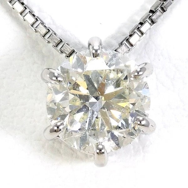 PLATINUM 900 850 NECKLACE DIAMOND: Platinum 900 850 Necklace Diamond Brand: N/A Type: Necklace Material: Top:Platinum PT900 Chain:Platinum PT850 Main Stone/Creation Natural Color: Platinum Size: Top:Length height: 7mm