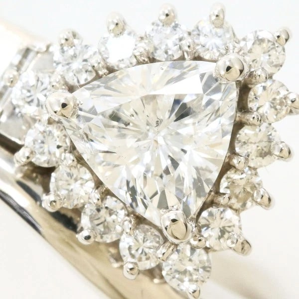 PLATINUM 900 RING DIAMOND - 2