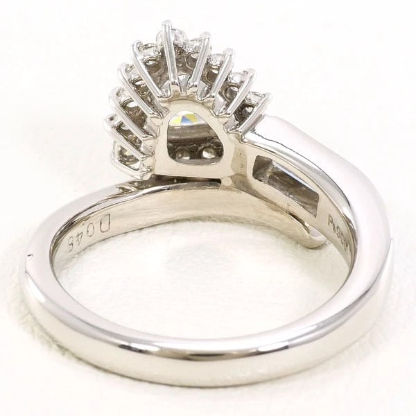 PLATINUM 900 RING DIAMOND - 4