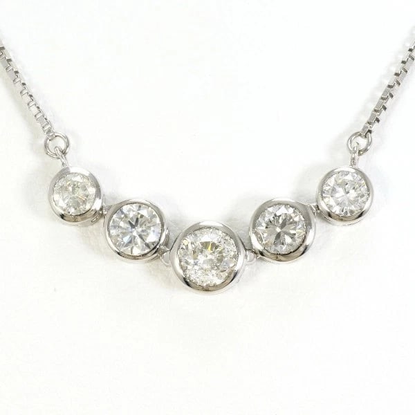 PLATINUM 850 NECKLACE DIAMOND: Platinum 850 Necklace Diamond Brand: N/A Type: Necklace Material: Platinum PT900 Main Stone/Creation Natural Color: Platinum Size: Top:Length height: 6mm width:30mm(Top and chain can not be