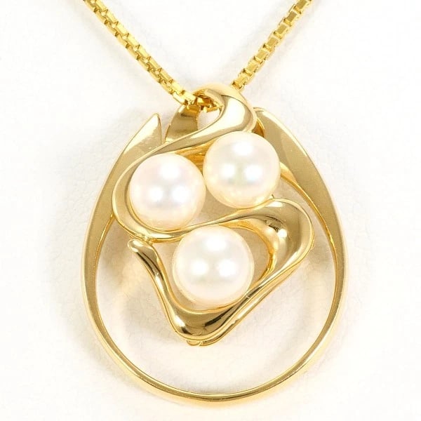 18K YELLOW GOLD NECKLACE RING AKOYAPEARL FREE SHIPPING USED: 18K Yellow gold Necklace Ring AkoyaPearl Free shipping Used Brand: N/A Type: Necklace Material: 18K Yellow Gold Color: Yellow Gold Size: Top:Length 23width:19mm(Top and chain removable)