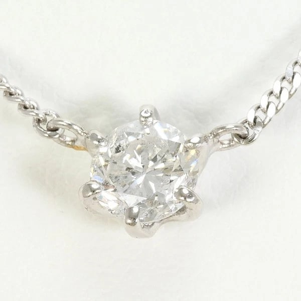 PLATINUM 900 850 NECKLACE DIAMOND: Platinum 900 850 Necklace Diamond Brand: N/A Type: Necklace Material: Top:Platinum PT900 Chain:Platinum PT850 Main Stone/Creation Natural Color: Platinum Size: Top:Length height: 6mm