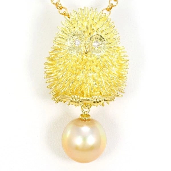 18K YELLOW GOLD NECKLACE BROOCH SOUTH SEA PEARL DIAMOND: 18K Yellow gold Necklace Brooch South Sea Pearl Diamond Brand: N/A Type: Necklace Material: 18K Yellow Gold Color: Yellow Gold Size: Top:Length height: 39mm width:21mm(Top and chain removable)