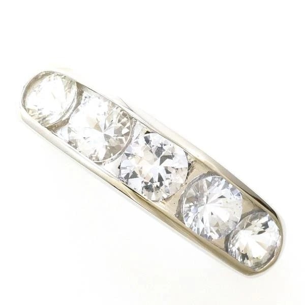 PLATINUM 900 RING WHITE SAPPHIRE (1 of 4)