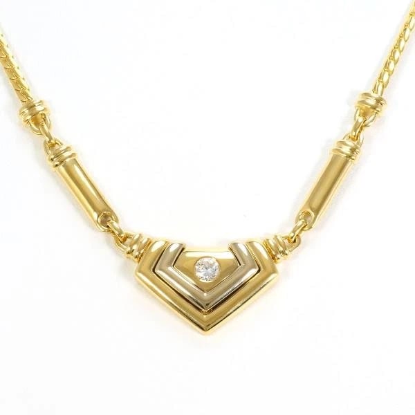 18K YELLOW GOLD NECKLACE DIAMOND (1 of 4)