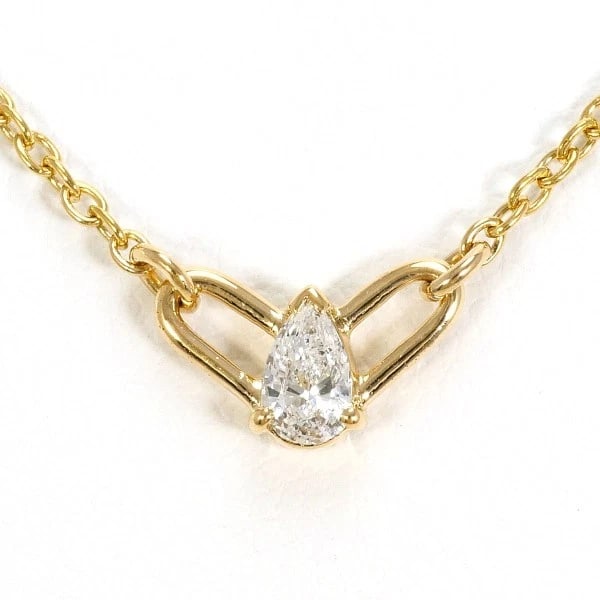 JEWELRY 18K YELLOW GOLD NECKLACE DIAMOND: Jewelry 18K Yellow gold Necklace Diamond Brand: N/A Type: Necklace Material: K18 Yellow gold Main Stone/Creation Natural Color: Yellow gold Size: Top:Length height: 5mm width:9mm,Chain:Length