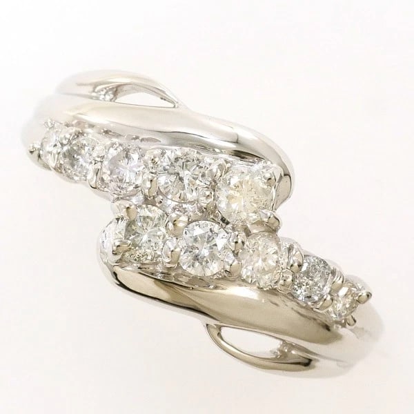 PLATINUM 900 RING DIAMOND: Platinum 900 ring Diamond Brand: N/A Type: Ring Material: Platinum PT900 Main Stone/Creation Natural Color: Platinum Size: 6.5 US size Accessories: None Accessories Notice: When purchasing