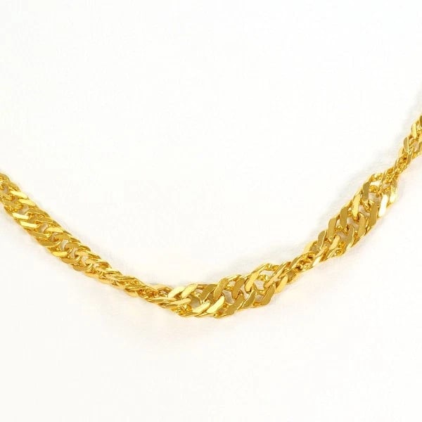 JEWELRY 24K YELLOW GOLD NECKLACE: Jewelry 24K Yellow gold Necklace Brand: N/A Type: Necklace Material: K24 Yellow gold Color: Size: Chain:Length 42cm(Adjuster nothing) Accessories: None Accessories Notice: When purchasing