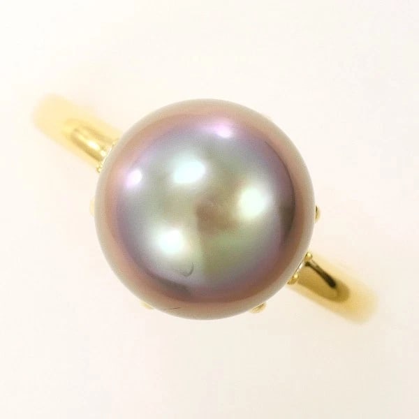 18K YELLOW GOLD RING PEARL DIAMOND: 18K Yellow gold ring Pearl Diamond Brand: N/A Type: Ring Material: 18K Yellow Gold Color: Yellow gold White Pink Size: 5 US size Accessories: None Accessories Notice: When purchasing