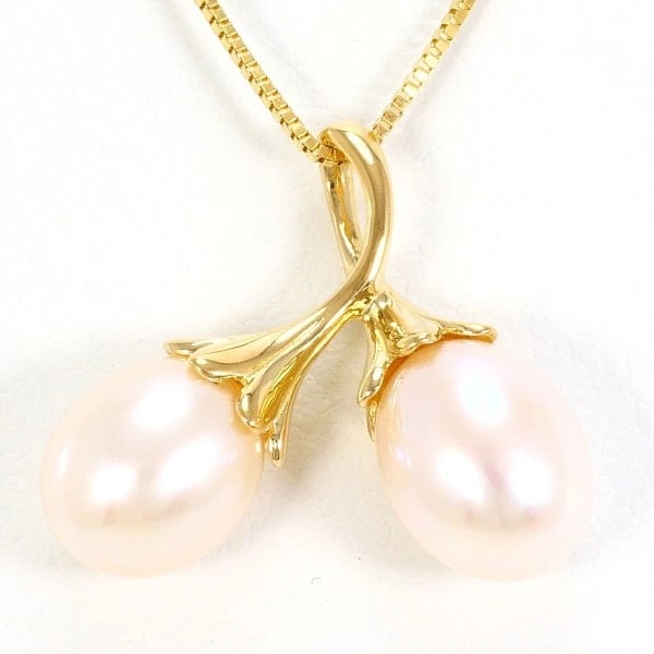 18K YELLOW GOLD NECKLACE PEARL (PEARL ): 18K Yellow gold Necklace Pearl (Pearl ) Brand: N/A Type: Necklace Material: K18 Yellow gold Color: Yellow gold Size: Top:Length height: 16mm width:19mm, Chain:Length 42cm Accessories: None