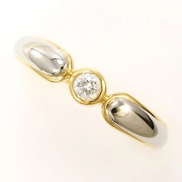 PLATINUM 900 18K YELLOW GOLD RING DIAMOND: Platinum 900 18K Yellow gold ring Diamond Brand: N/A Type: Ring Material: Platinum PT900 K18 Yellow gold Main Stone/Creation Natural Color: Yellow gold White Pink Size: 6.5 US size 