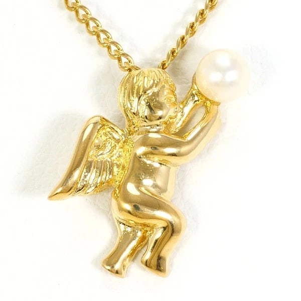 18K YELLOW GOLD NECKLACE PEARL (PEARL ): 18K Yellow gold Necklace Pearl (Pearl ) Brand: N/A Type: Necklace Material: K18 Yellow gold Main Stone/Creation Natural Color: Yellow gold Size: Top:Length height: 16mm width:11mm(Top and chain re