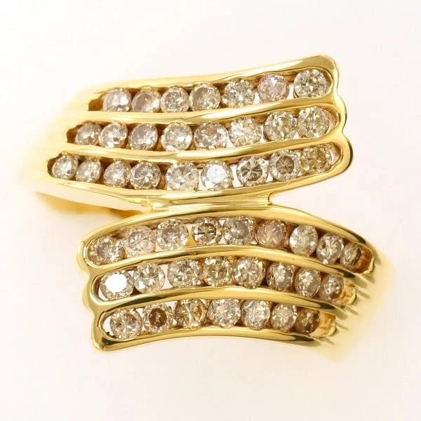 18K YELLOW GOLD RING DIAMOND (1 of 4)