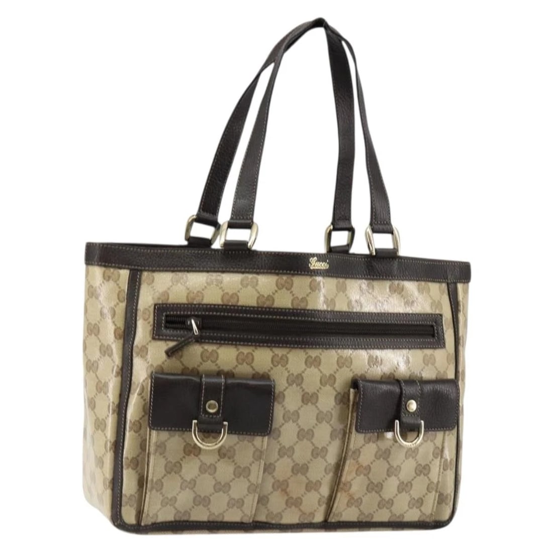 GUCCI GG CRYSTAL ABBEY BAG COATED CANVAS (1 of 10)