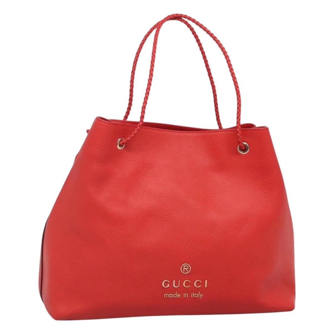 GUCCI TOTE BAG LEATHER OUTLET RED GOLD (1 of 9)