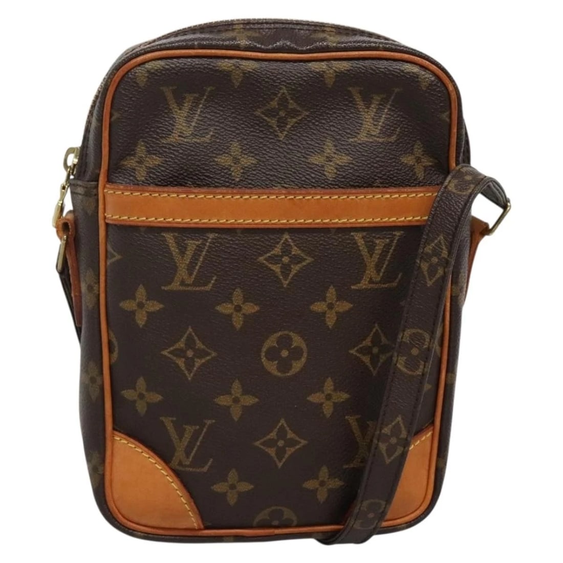 LOUIS VUITTON MONOGRAM DANUBE SHOULDER BAG: LOUIS VUITTON Monogram Danube Shoulder Bag Brand: LOUIS VUITTON Type: Shoulder Bag Material: Monogram Canvas Color: Monogram Size: W6.1 x H8.3 x D1.8inch(Approx) Shoulder Drop:17.3 - 21.7inch(Appr