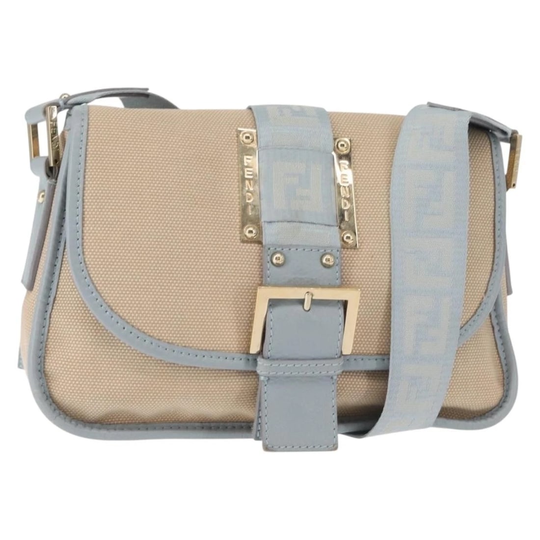 FENDI ZUCCA CANVAS SHOULDER BAG BEIGE GOLD: FENDI Zucca Canvas Shoulder Bag Beige Gold Brand: FENDI Type: Shoulder Bag Material: Zucca Canvas Color: Beige / Gold Size: W9.8 x H6.7 x D3.5inch(Approx) Shoulder Drop:2.4 - 23.6inch(Approx) Acc
