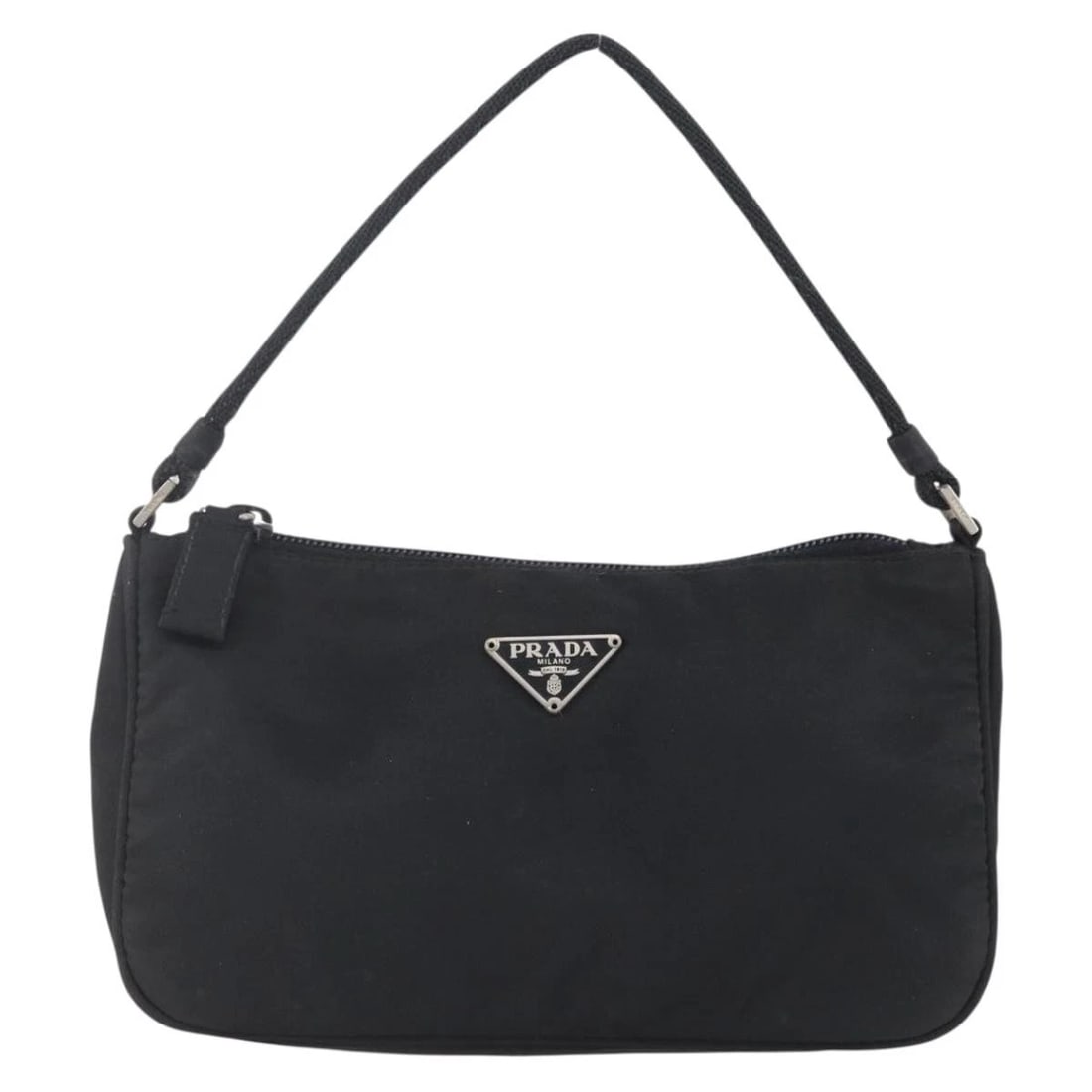 PRADA ACCESSORY POUCH NYLON BLACK SILVER - 2