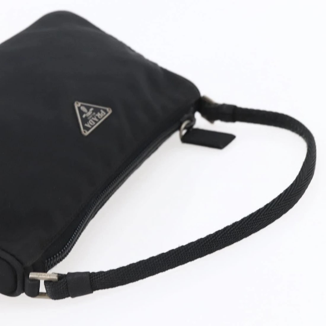 PRADA ACCESSORY POUCH NYLON BLACK SILVER - 6