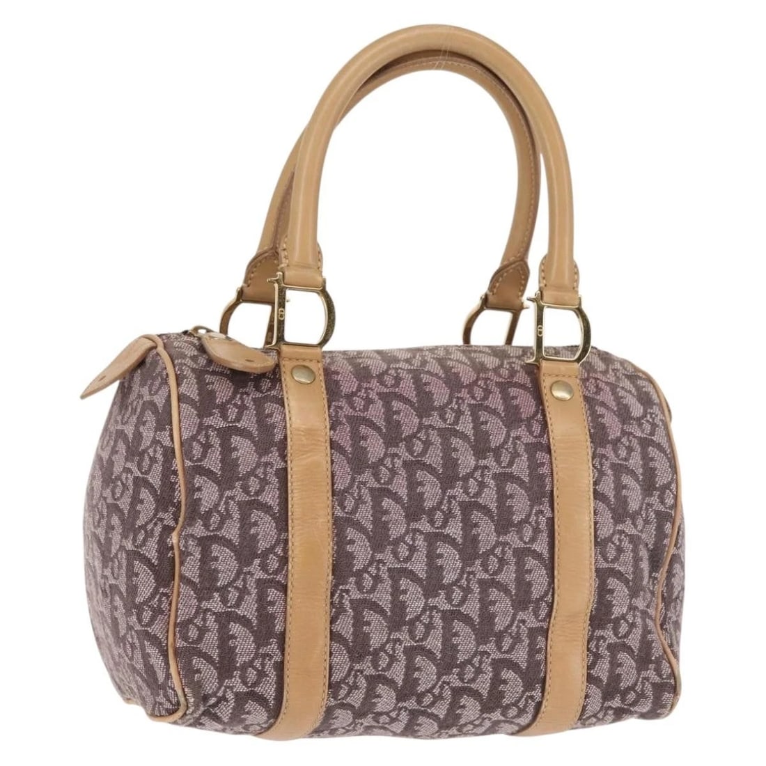 CHRISTIAN DIOR TROTTER CANVAS MINI BOSTON BAG PINK GOLD: Christian Dior Trotter Canvas Mini Boston Bag Pink Gold Brand: Christian Dior Type: Boston Bag Material: Trotter Canvas Color: Pink / Gold Size: W9.8 x H7.1 x D5.5inch(Approx) Handle