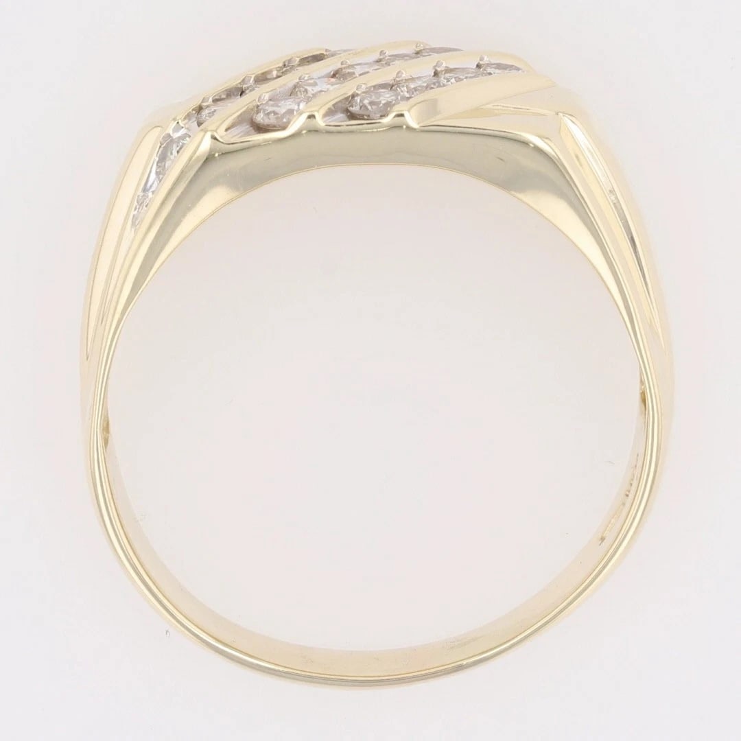 ROUND DIAMOND CHANNEL-SET STATEMENT BAND RING - 2