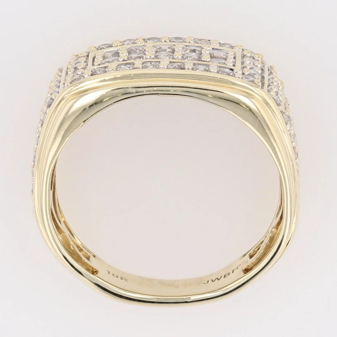 ROUND DIAMOND CLUSTER STATEMENT BAND RING - 2