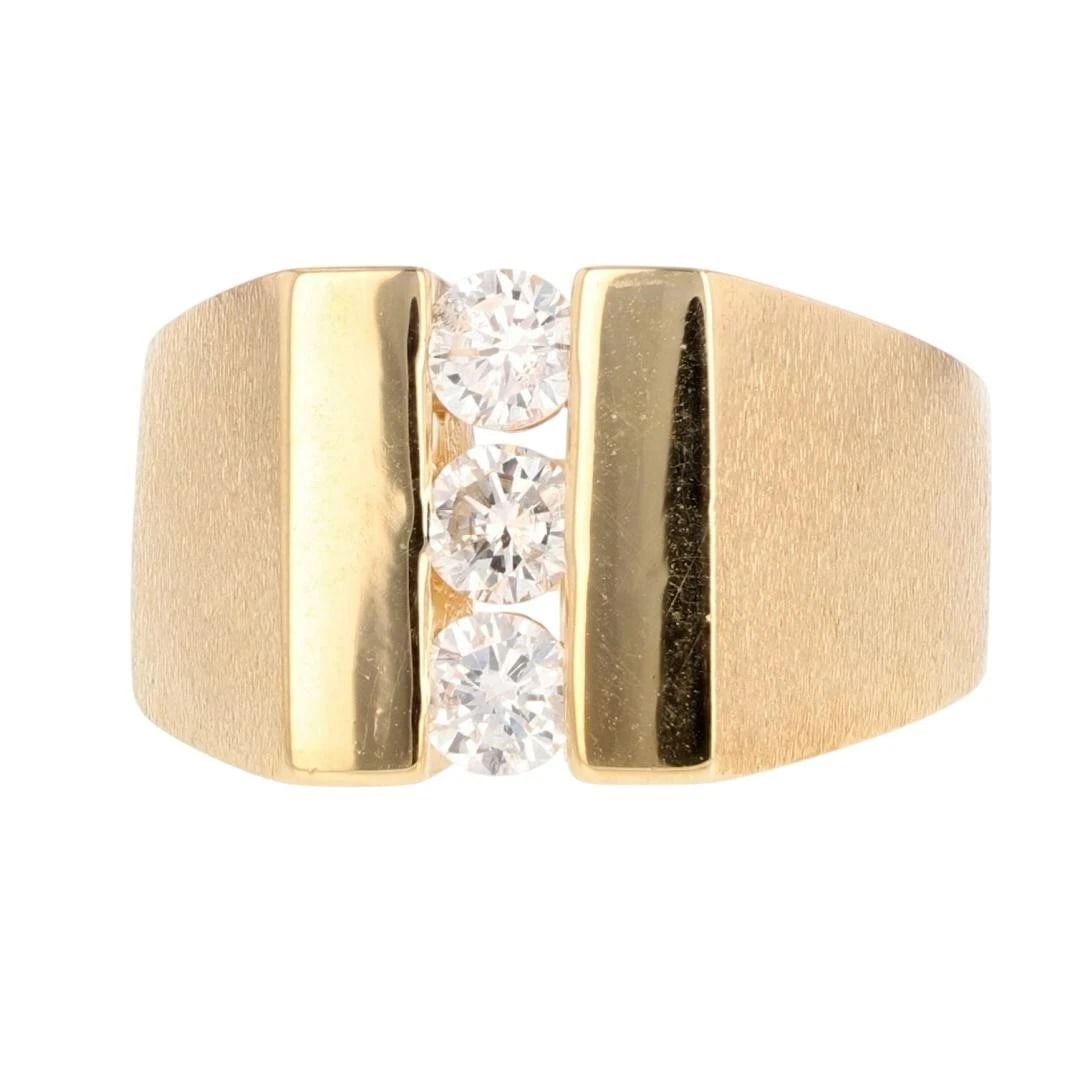 DIAMOND VERTICAL-SET SATIN FINISH BAND RING (1 of 2)