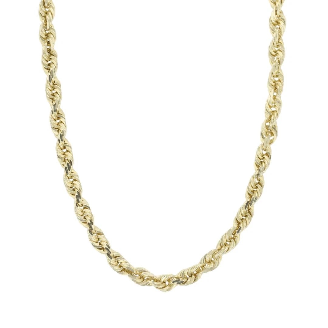 ROPE LINK CHAIN NECKLACE 14K YELLOW GOLD (1 of 5)