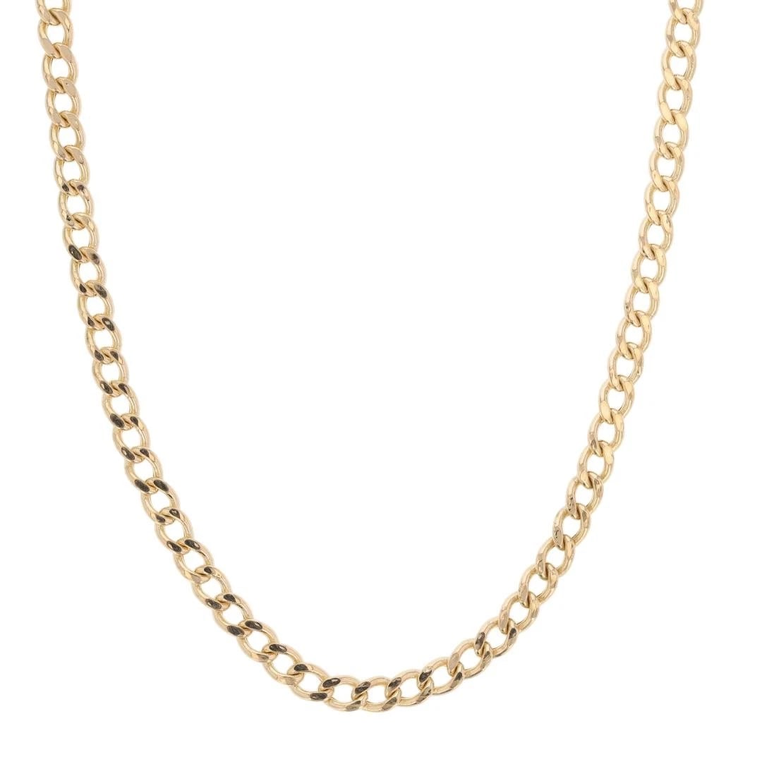 CURB LINK CHAIN NECKLACE 18K YELLOW GOLD: Curb Link Chain Necklace 18k Yellow Gold Brand: Unbranded Type: Necklace Material: 18k Yellow Gold Color: None Size: Necklace Measurement: 15.75" Length / 3.6mm Accessories: None Accessories