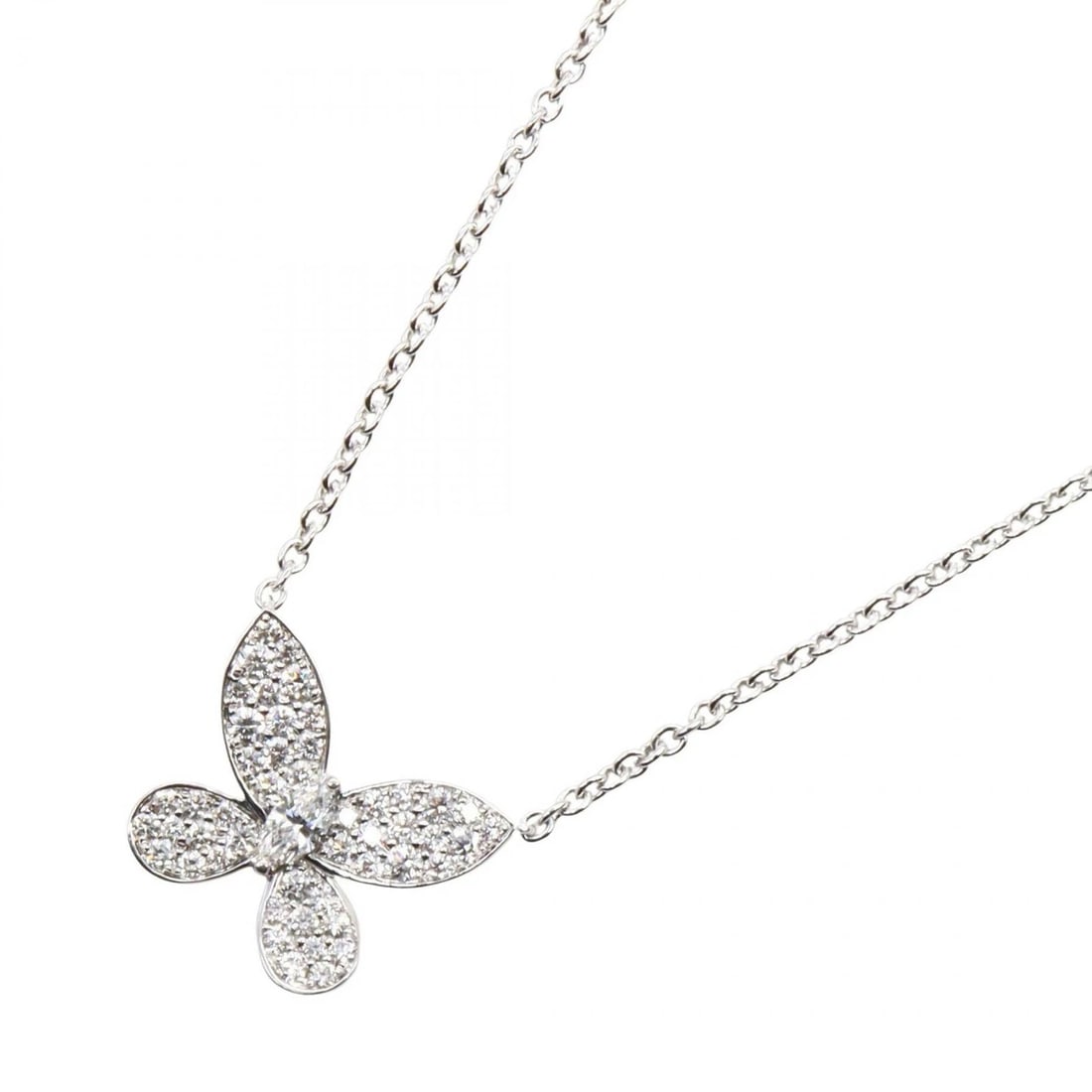 GRAFF MINI PAVÉ DIAMOND BUTTERFLY NECKLACE 18KWG (1 of 2)