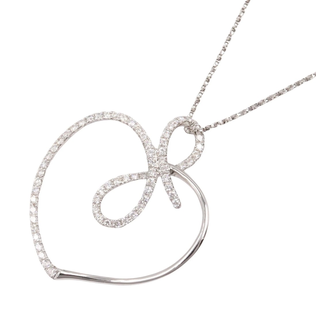 JEWELRY DIAMOND PENDANT NECKLACE 18KWG (1 of 3)