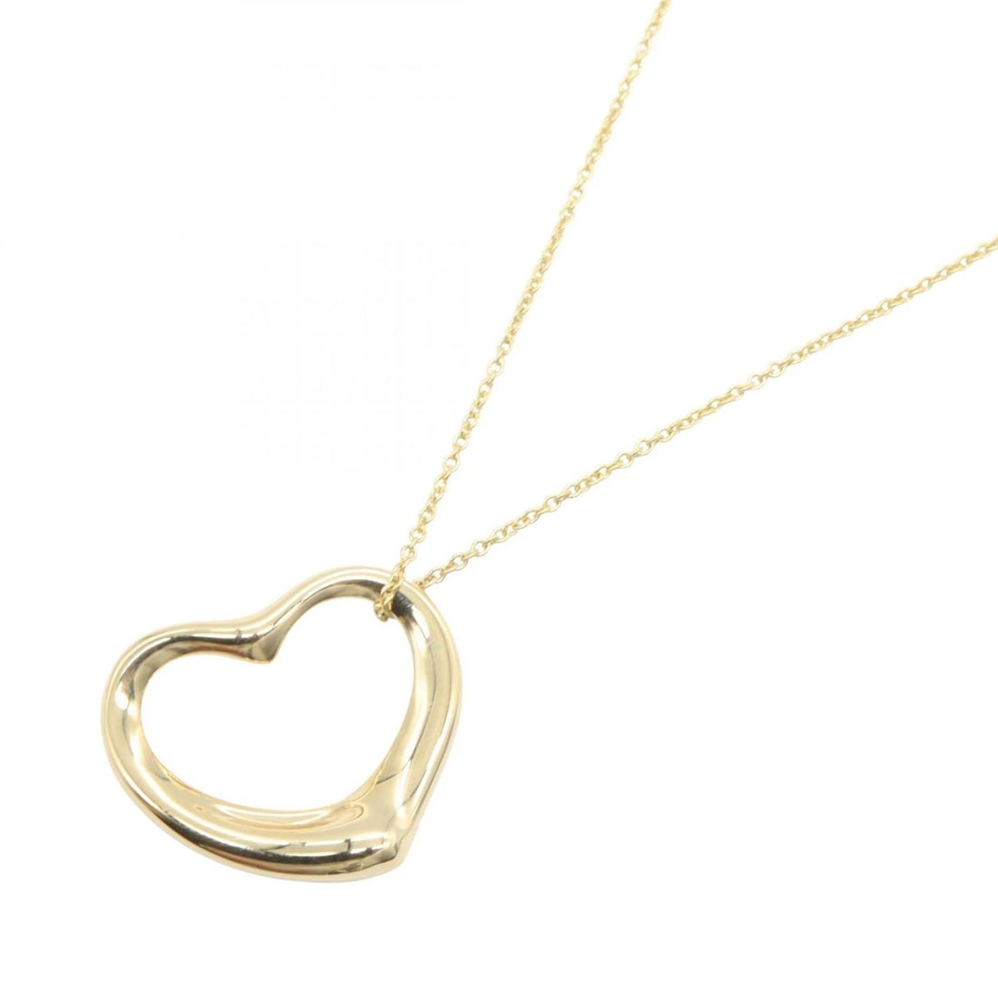 TIFFANY?CO OPEN HEART MEDIUM NECKLACE 18KYG: TIFFANY?CO Open Heart Medium Necklace 18KYG Brand: TIFFANY?CO Type: Necklace Material: K18 (Yellow Gold) Color: Gold Size: Neck rotation?41cm(16.1") Motif W?21mm x H?18mm(0.8" x 0.7") Accessories