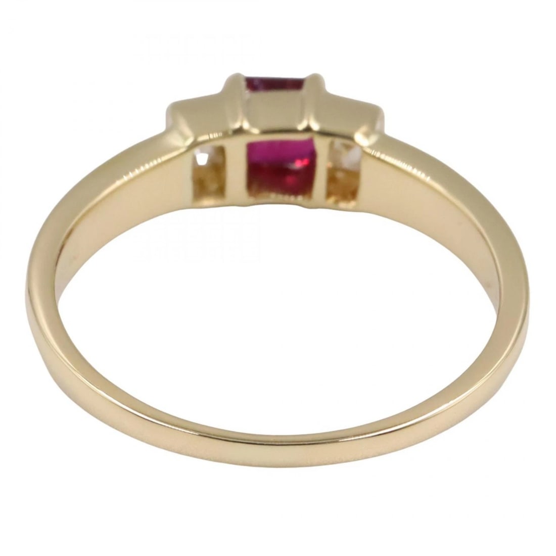 JEWELRY RUBY DIAMOND RING 18KYG - 3