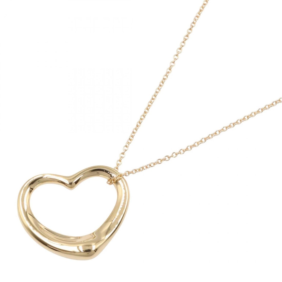 TIFFANY?CO OPEN HEART NECKLACE PENDANT 18KYG: TIFFANY?CO Open Heart Necklace Pendant 18kYG Brand: TIFFANY?CO Type: Necklace Material: K18 (Yellow Gold) Color: Gold Size: Neck rotation?40.5cm(15.9") Motif W?22mm x H?20mm(0.9" x 0.8") Accessor