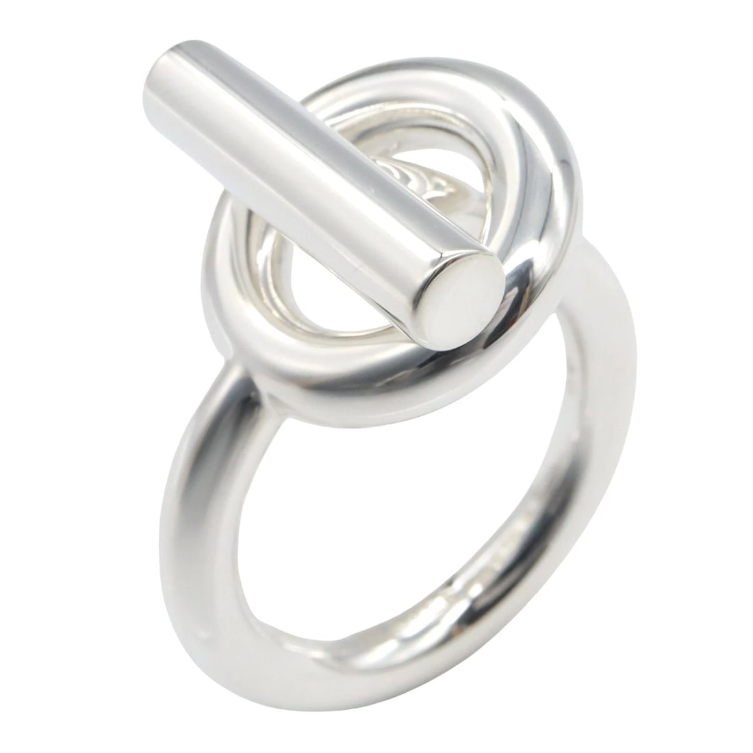 HERMES ECHAPPÉ GM RING SILVER925: HERMES Echappé GM Ring Silver925 Brand: HERMES Type: Ring Material: Silver925 Color: Silver Size: 7.75 US Accessories: None Accessories Notice: When purchasing pre-owned goods, please refe