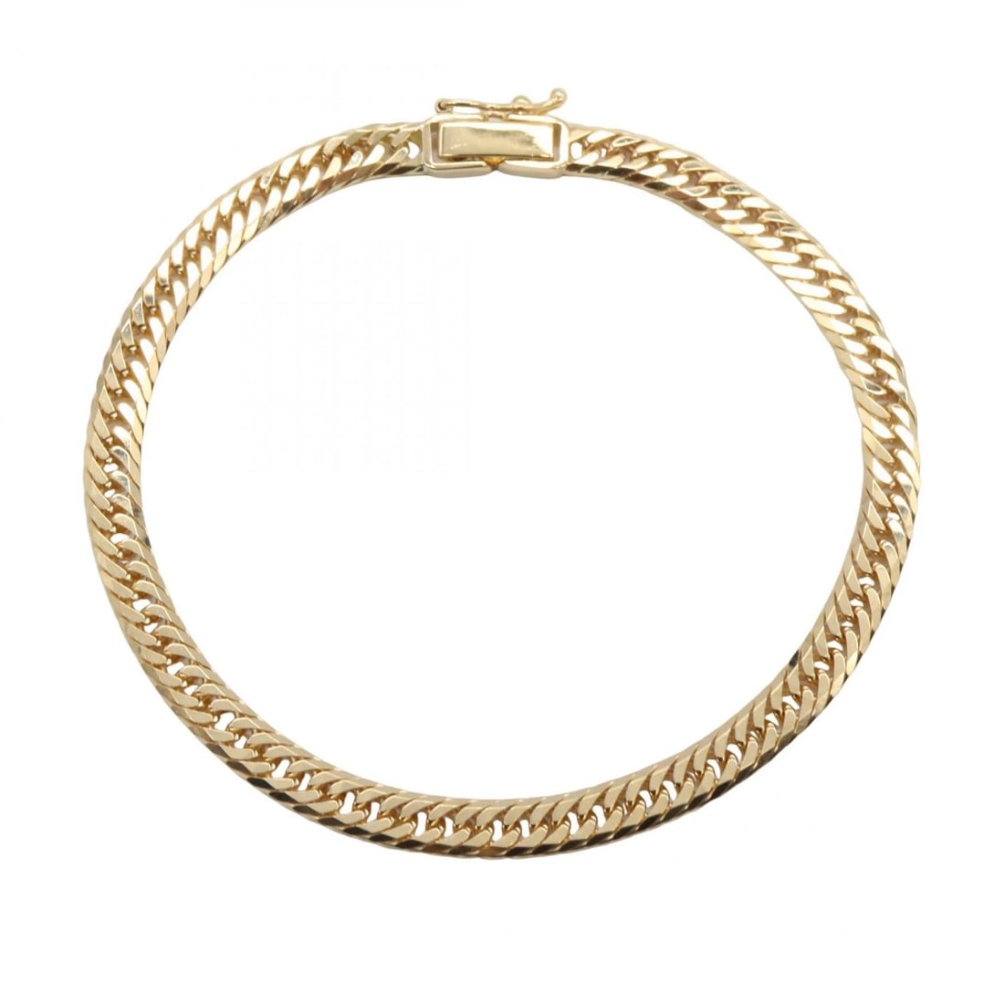 JEWELRY TRIPLE 8 SIDE FLAT LINK CURB CHAIN BRACELET (1 of 3)