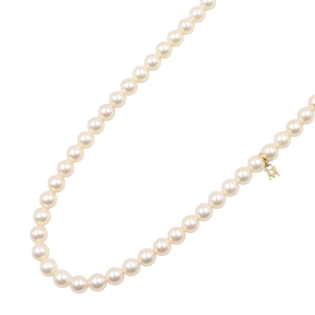 MIKIMOTO PEARL NECKLACE 18KYG: MIKIMOTO Pearl Necklace 18KYG Brand: MIKIMOTO Type: Necklace Material: K18 (Yellow Gold) Color: White Size: Neck rotation?43cm(16.9") Accessories: None Accessories Notice: When purchasing