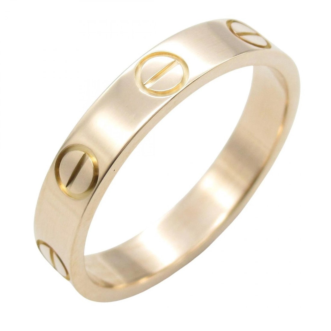 CARTIER MINI LOVE RING 18K PINK ROSE GOLD: CARTIER Mini Love Ring 18K Pink Rose Gold Brand: CARTIER Type: Ring Material: K18PG?Rose Gold? Color: Gold Size: 5 US Accessories: None Accessories Notice: When purchasing pre-owned goods,