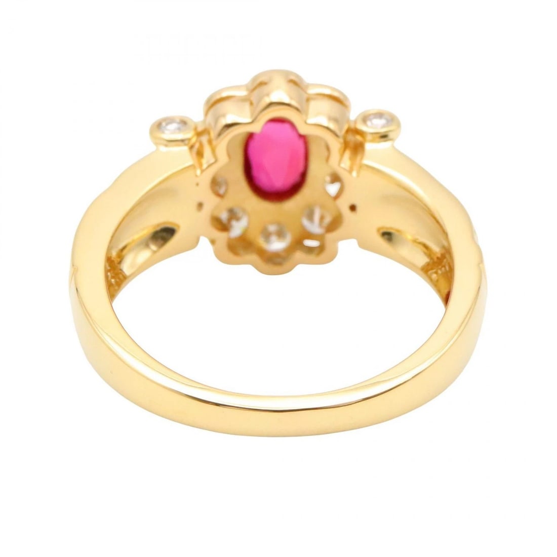 JEWELRY RUBY RING 18K YELLOW GOLD - 3