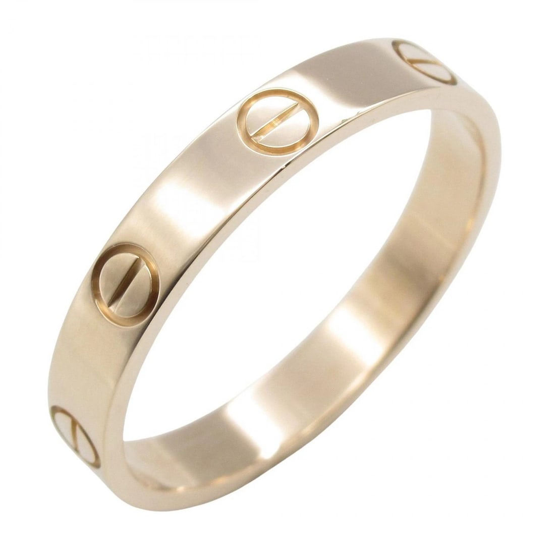 CARTIER MINI LOVE RING 18K PINK ROSE GOLD: CARTIER Mini Love Ring 18K Pink Rose Gold Brand: CARTIER Type: Ring Material: K18PG?Rose Gold? Color: Gold Size: 8 US Accessories: None Accessories Notice: When purchasing pre-owned goods,
