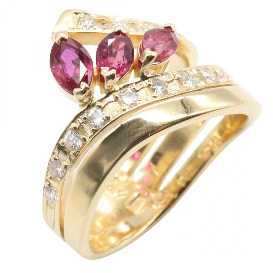 JEWELRY JUN OKINA RING DIAMOND 18KYG: JEWELRY Jun Okina Ring Diamond 18KYG Brand: JEWELRY Type: Ring Material: K18 (Yellow Gold) Color: Gold Size: 4.75 US Accessories: None Accessories Notice: When purchasing pre-owned goods,